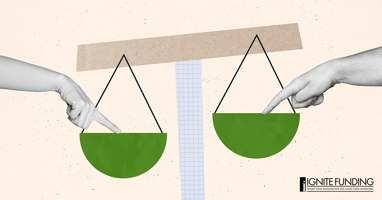 Scale representing deed of trust vs. mortgage 